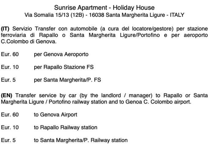 Sunrise Apartment Santa Margherita Ligure Eksteriør bilde